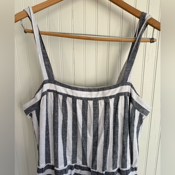 LOFT Blue and White Striped Dress Size L - Picture 2 of 4